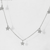 SearchFindOrder Sliver Color 2 Star Necklace