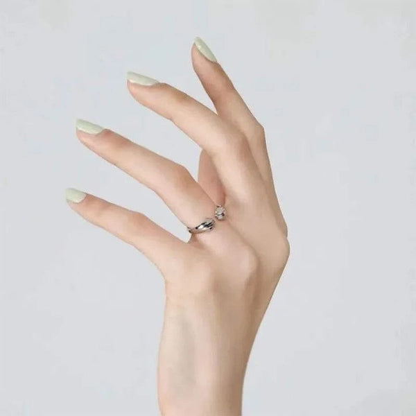 SearchFindOrder Sliver Cute Cat Paw Print Ring