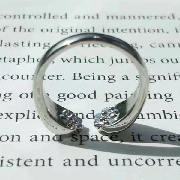SearchFindOrder Sliver Cute Cat Paw Print Ring