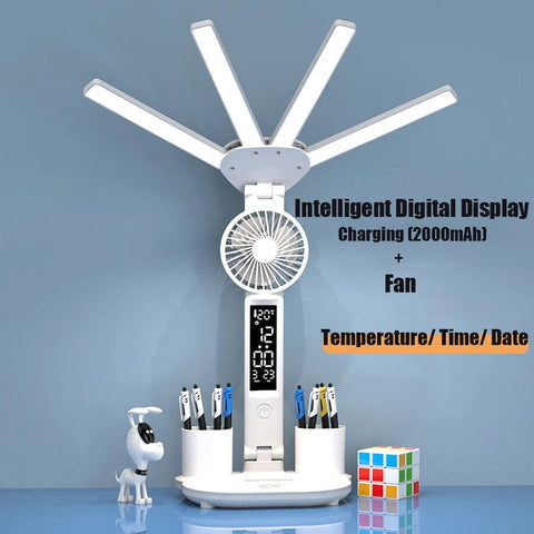SearchFindOrder Smart-Charge (fan) 3-in-1 Multifunction Table Lamp LED