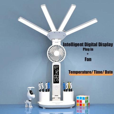 SearchFindOrder Smart-Plug-in (fan) 3-in-1 Multifunction Table Lamp LED