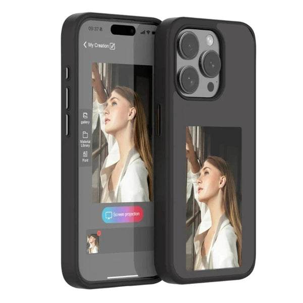 SearchFindOrder Smart Silicone Phone Case with E-Ink Screen