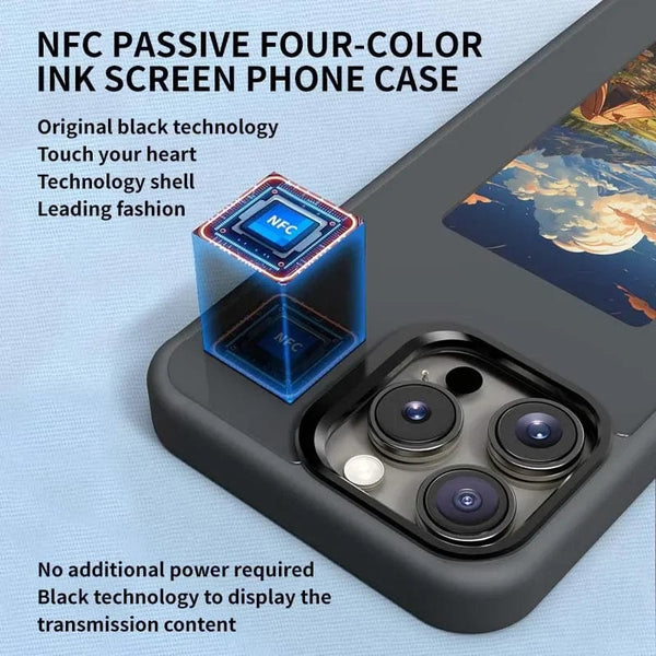 SearchFindOrder Smart Silicone Phone Case with E-Ink Screen
