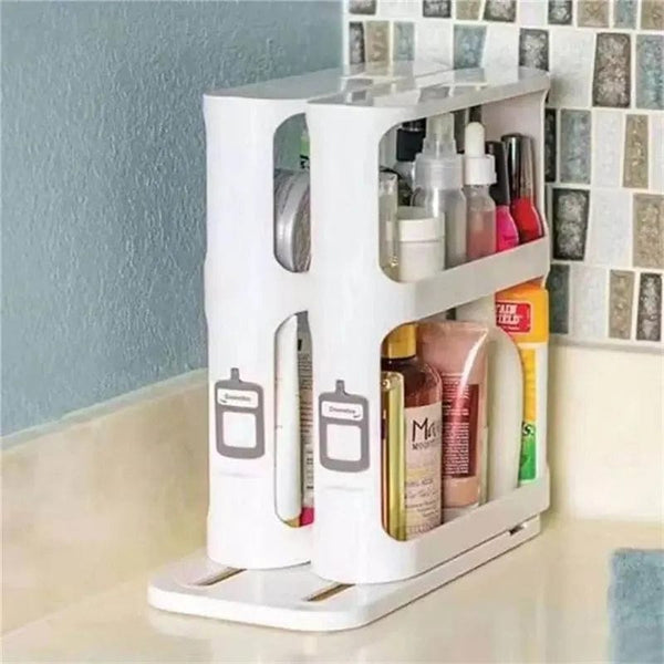SearchFindOrder SNJ White Double Storage Rotating Food Rack