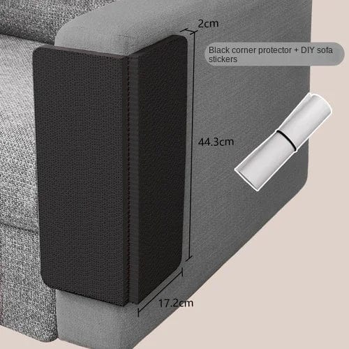 SearchFindOrder Sofa Black Wall and Couch Corner Cat Scratching Pad