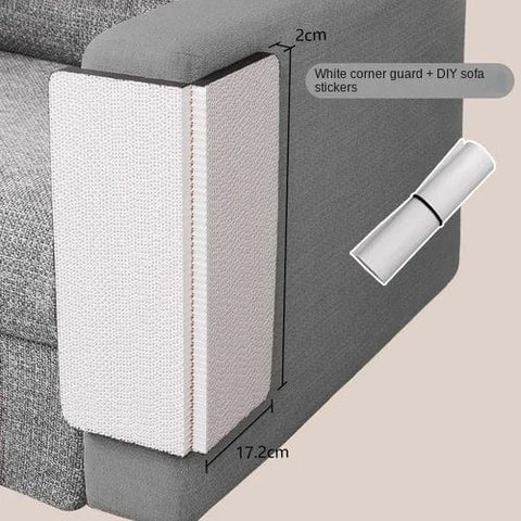 SearchFindOrder Sofa White Wall and Couch Corner Cat Scratching Pad