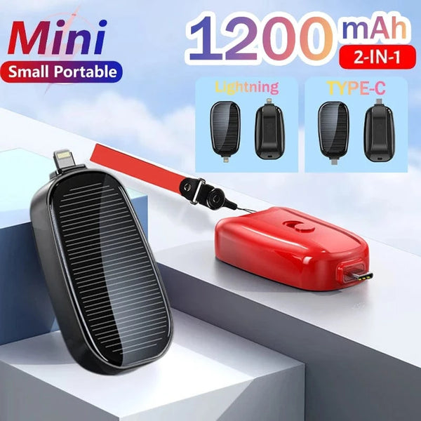 SearchFindOrder Solar Power Bank Mini Portable Charger