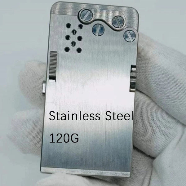 SearchFindOrder Stainless steel Handmade Brass Mechanical Gasoline Lighter