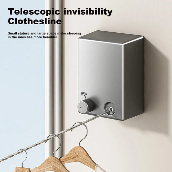 SearchFindOrder Stainless Steel Pull-Out Clothesline