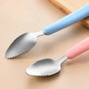SearchFindOrder Stainless Steel & Silicone Baby Puree Spoon