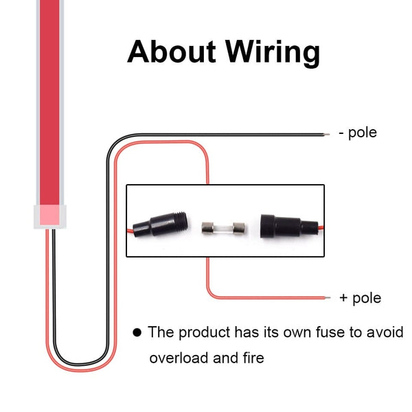 SearchFindOrder Start Scan 12V LED Car Light Strip: Day/Night Hood & Tail Styling with Fuse