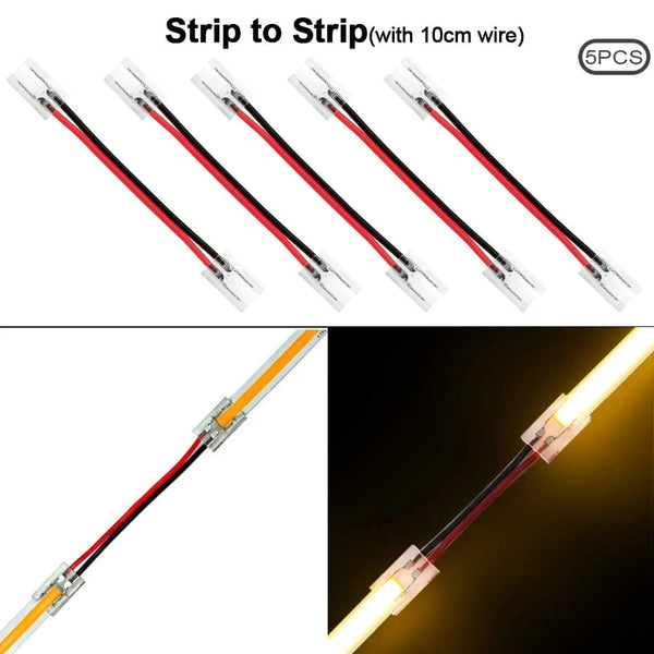 SearchFindOrder Strip to Strip / 2Pin 5mm LED Strip Light Connectors