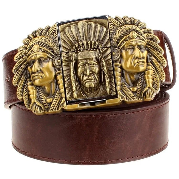 SearchFindOrder Style 1 Stealth Ignition Belt Fashionably Functional Kerosene Lighter Buckle for Men