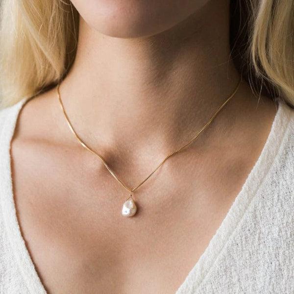 SearchFindOrder Style A / 14k gold filled / 40CM Baroque Pearl Necklace