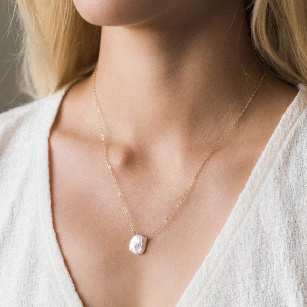 SearchFindOrder Style B / 14k gold filled / 40CM Baroque Pearl Necklace