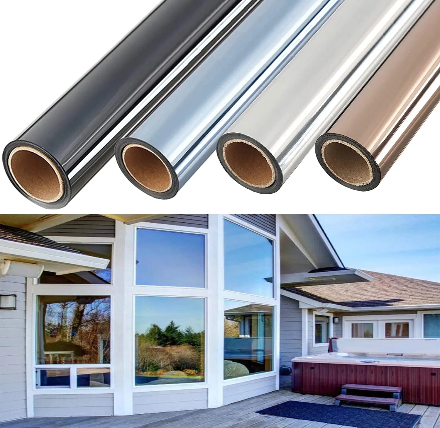 Sun Guard Daytime Privacy Window Film UV Protection And Heat Control sun-guard-daytime-privacy-window-film-uv-protection-and-heat-control