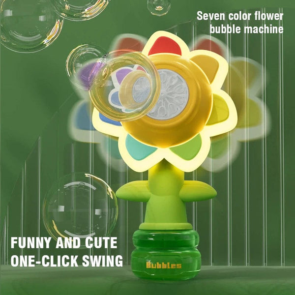 SearchFindOrder Sunflower Shaped Portable Electric Bubble Maker Toy