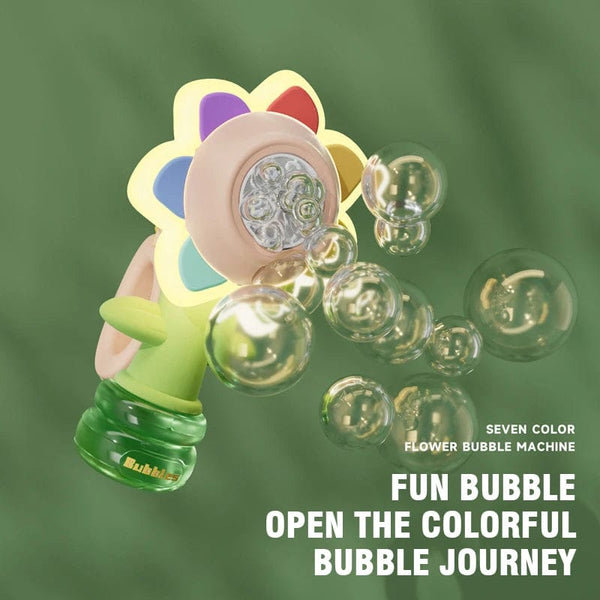 SearchFindOrder Sunflower Shaped Portable Electric Bubble Maker Toy