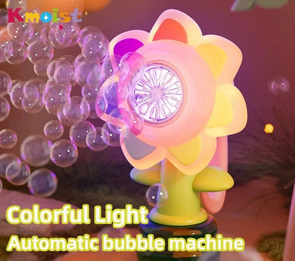 SearchFindOrder Sunflower Shaped Portable Electric Bubble Maker Toy