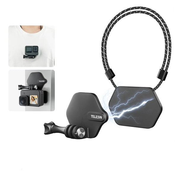 SearchFindOrder TELESIN Magi-Quick Action Cam Mount Versatile Accessory for GoPro, Insta360, DJI, and Phones