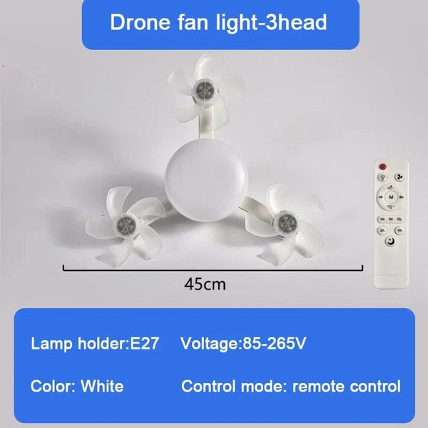 SearchFindOrder Three headed fan / 51-60W / 85-265V Modern DC Motor Ceiling Fan Lamp