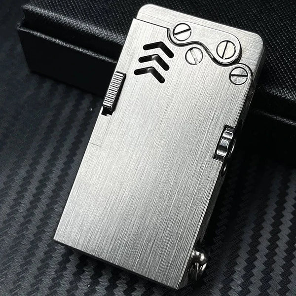 SearchFindOrder Titanium Handmade Brass Mechanical Gasoline Lighter