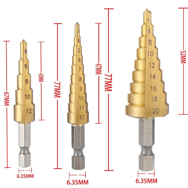 SearchFindOrder Titanium Pro Cut Precision Step Drill Set