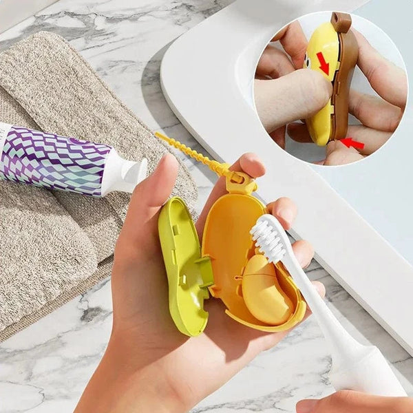 SearchFindOrder Toothbrush Head Cover & Toothpaste Dispenser