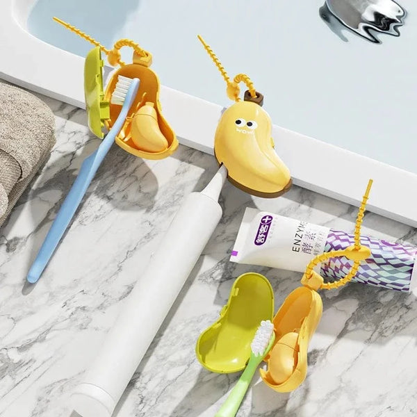 SearchFindOrder Toothbrush Head Cover & Toothpaste Dispenser
