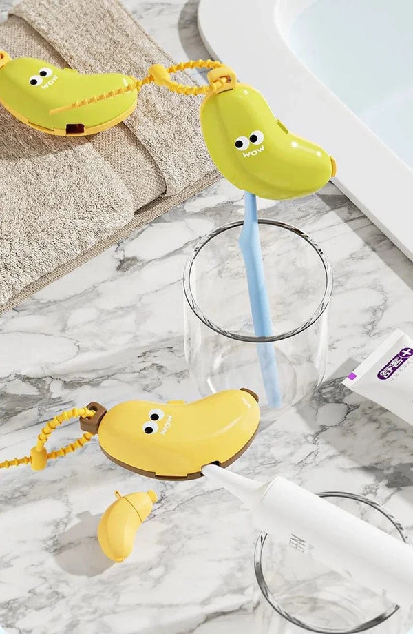 SearchFindOrder Toothbrush Head Cover & Toothpaste Dispenser