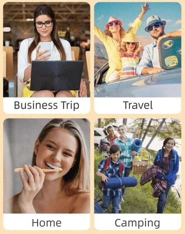 SearchFindOrder Toothbrush Head Cover & Toothpaste Dispenser