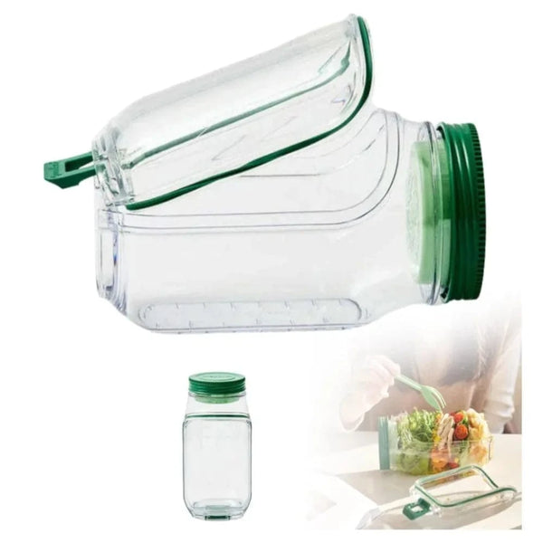 SearchFindOrder Transparent Green All-In-One Fresh Salad Bowl