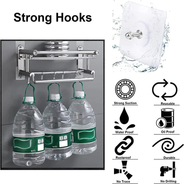 SearchFindOrder Transparent Heavy Duty Wall Hooks Screw Stickers