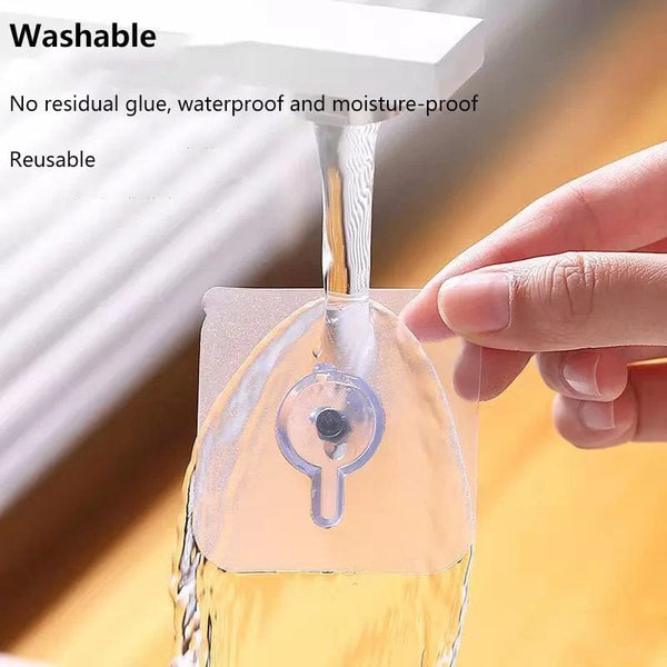 SearchFindOrder Transparent Heavy Duty Wall Hooks Screw Stickers