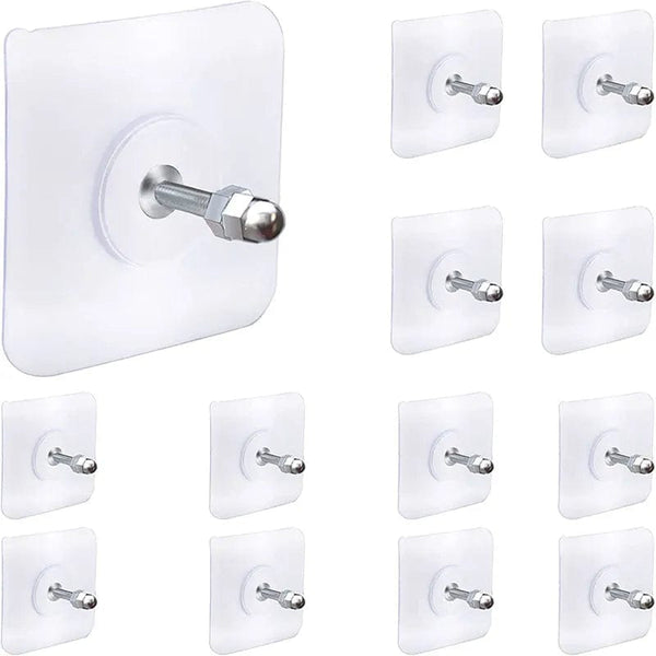 SearchFindOrder Transparent Heavy Duty Wall Hooks Screw Stickers