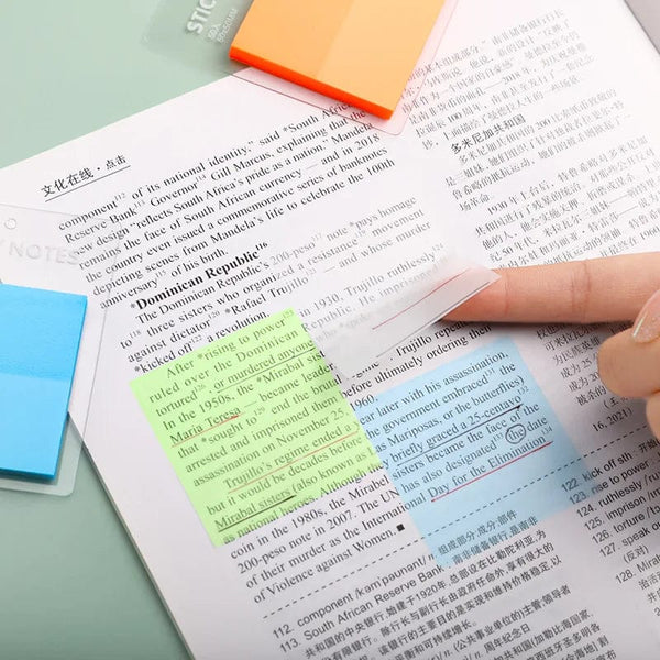 SearchFindOrder Transparent Waterproof Sticky Note Pads