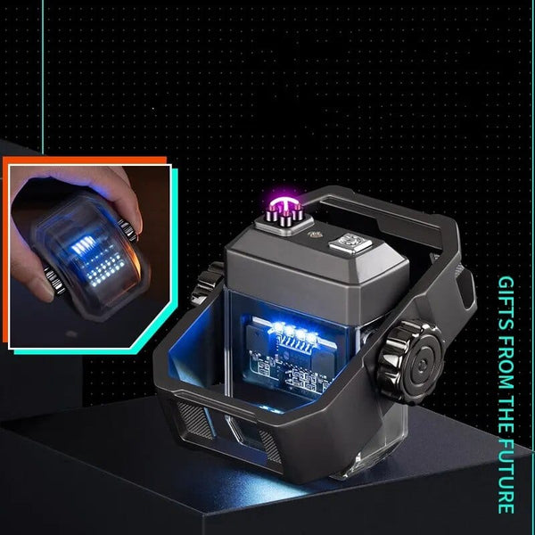 SearchFindOrder Turbo Arc Metal Fidget Lighter with Gyro Spark Technology