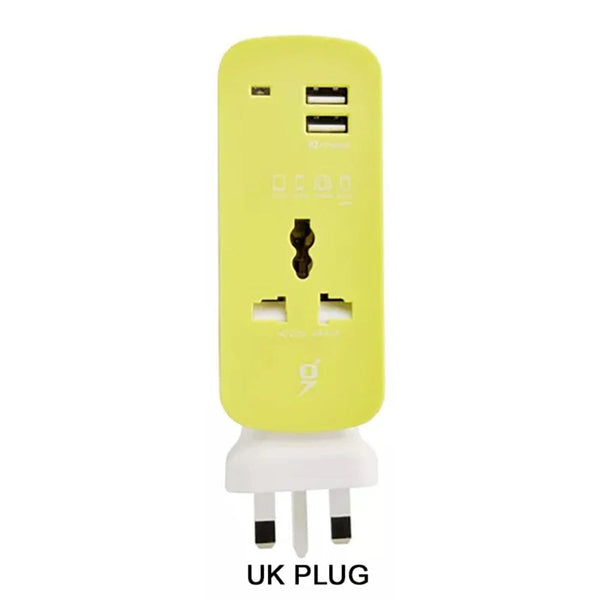 SearchFindOrder UK PLUG Portable Universal Sockets with USB Charger Outlet US/EU/UK
