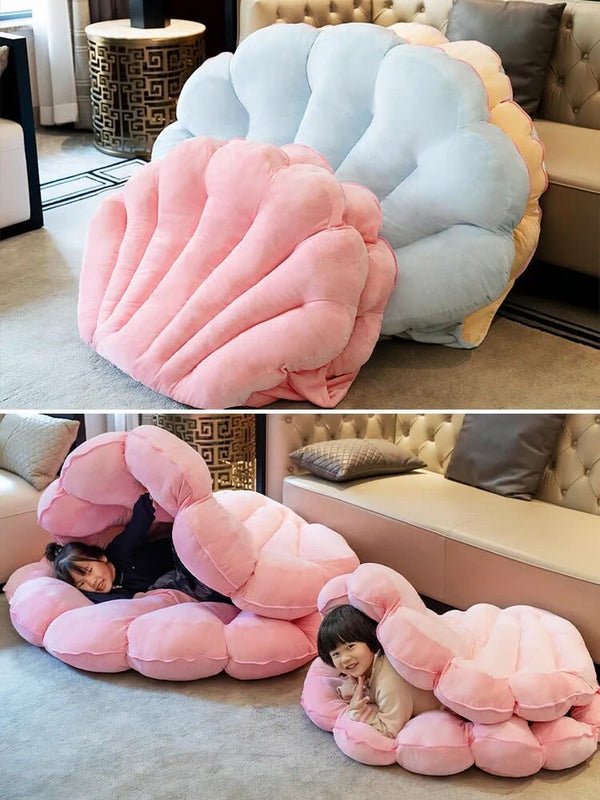 SearchFindOrder Ultimate Comfort Haven Sleeping Pillows, Garden Chair Decorative Cushions, Giant Shell Pillow, Can Wear Sleeping Bag, Clamshell Plush Toy Cushion
