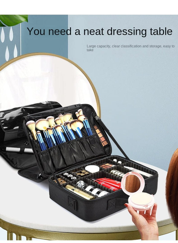 SearchFindOrder Ultimate Glam Travel Companion: Deluxe Cosmetic Voyage Organizer