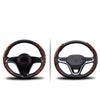 SearchFindOrder Universal Mahogany Wood Grain Steering Wheel Cover - Sleek All-Season Anti-Slip Set