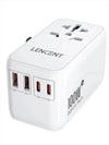 SearchFindOrder Universal Plug / White 100W GaN 2U2C International Travel Adapter