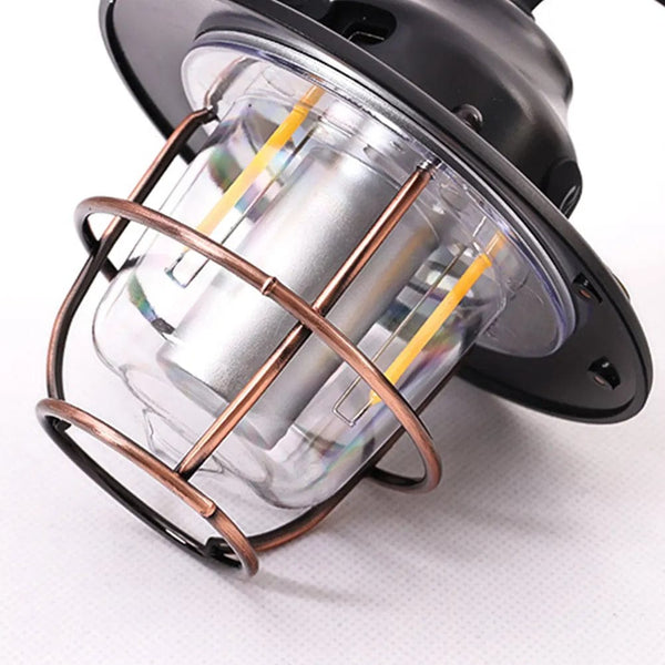 SearchFindOrder USB Rechargeable Camping Lantern Vintage Tent Illuminator