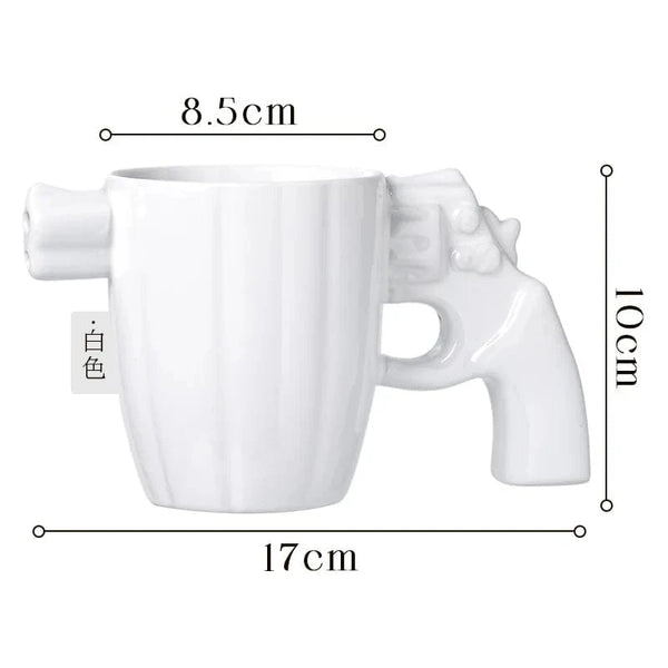 SearchFindOrder White / 301-400ml Creative Revolver Pistol Mug