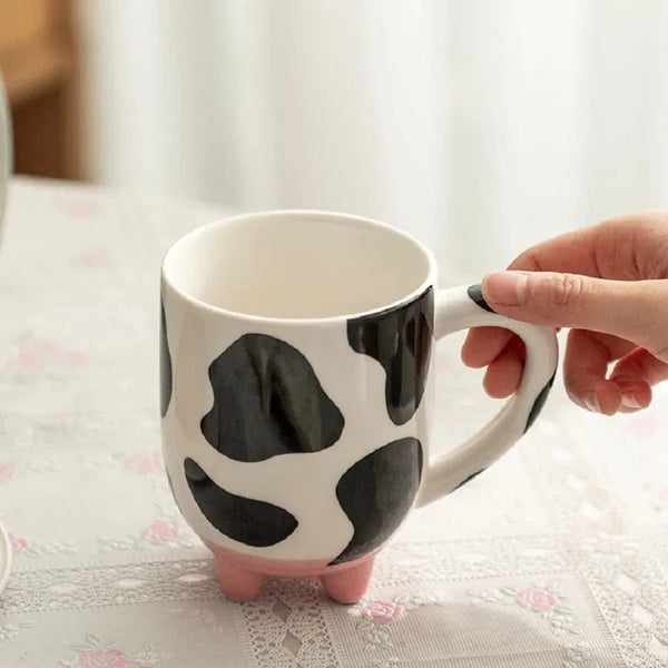 SearchFindOrder White / 401-500ml Cute Cartoon Ceramic Cup