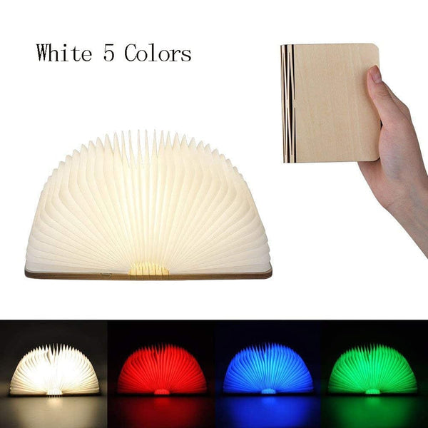 SearchFindOrder White-5 colors / S-10x8x2cm / China Enchant Fold 3D LED Rechargeable Book Lamp