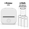 SearchFindOrder White-6Roll Stickers / CN Portable Mini Wireless Thermal Pocket Printer