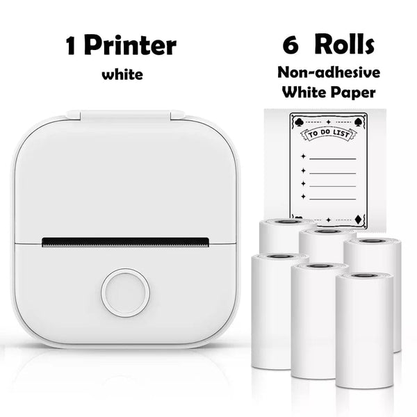 SearchFindOrder White A Portable Mini Wireless Thermal Pocket Printer