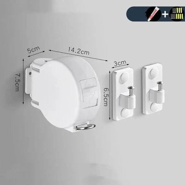 SearchFindOrder White A Retractable Clothesline Space-Saving Adjustable Laundry Drying Rope