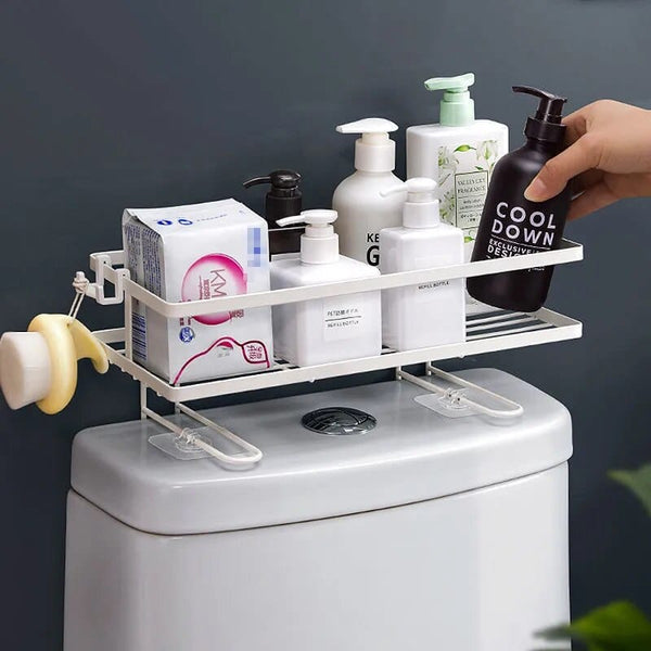SearchFindOrder white Above Toilet Versatile Bathroom Wall Organizer